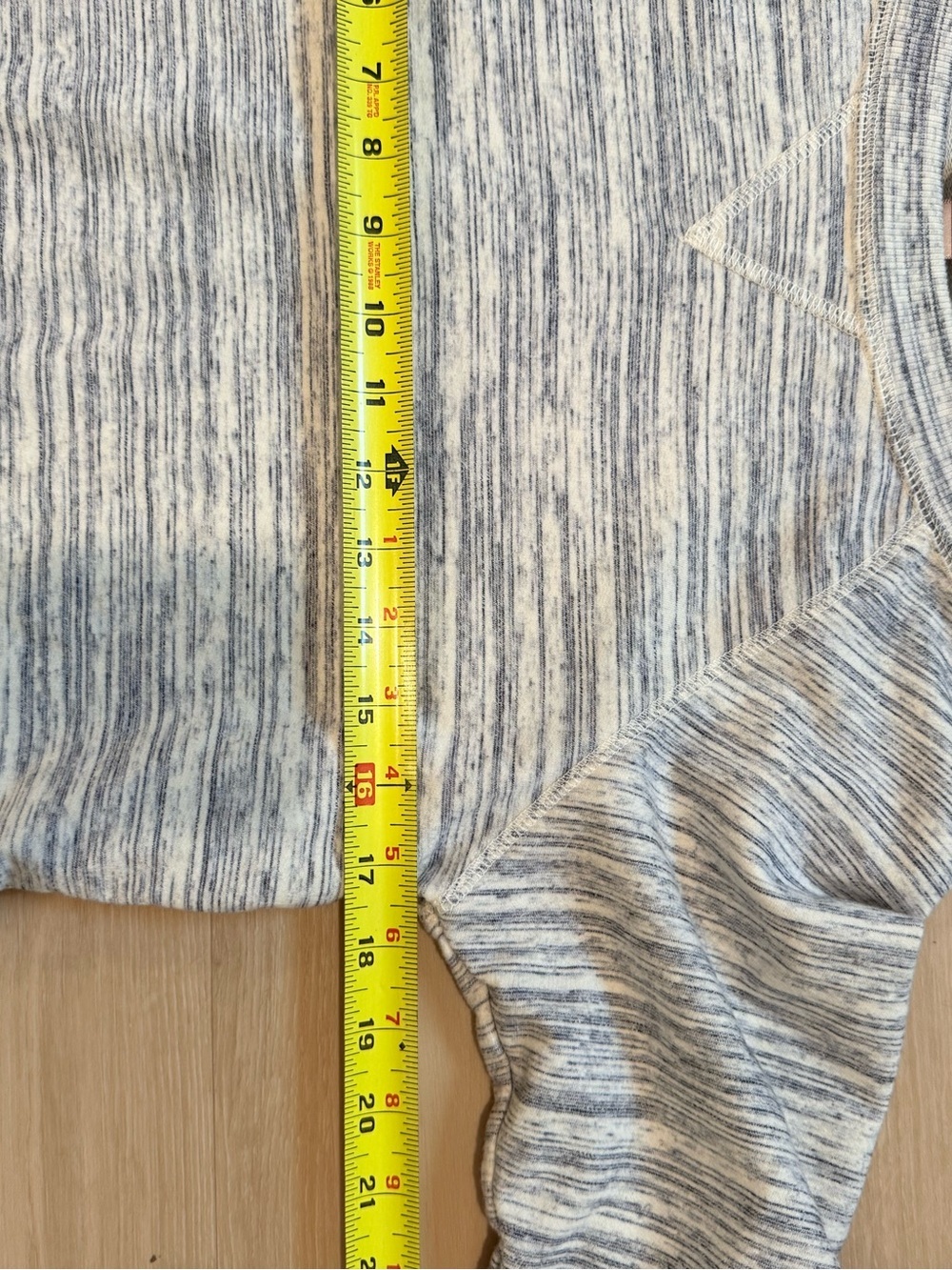 White Stag Gray Space Dye Knit Sweatshirt Womens Small 3/4 Sleeve Top - Picture 6 of 6
